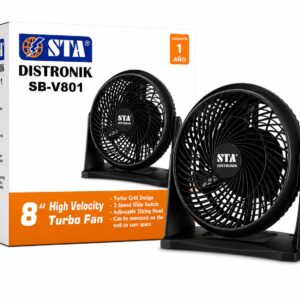 🌬️ VENTILADOR TURBO STA DISTRONIK SB-V801 – 8" 🌬️